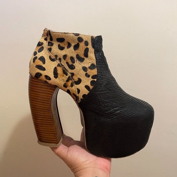 Super Hawt Jeffrey Campbell *CONGRESS* Leopard Platforms, Size 9! RARE! - Picture 3 of 15